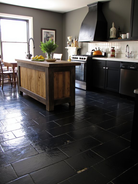 dramatic dark tile elegance