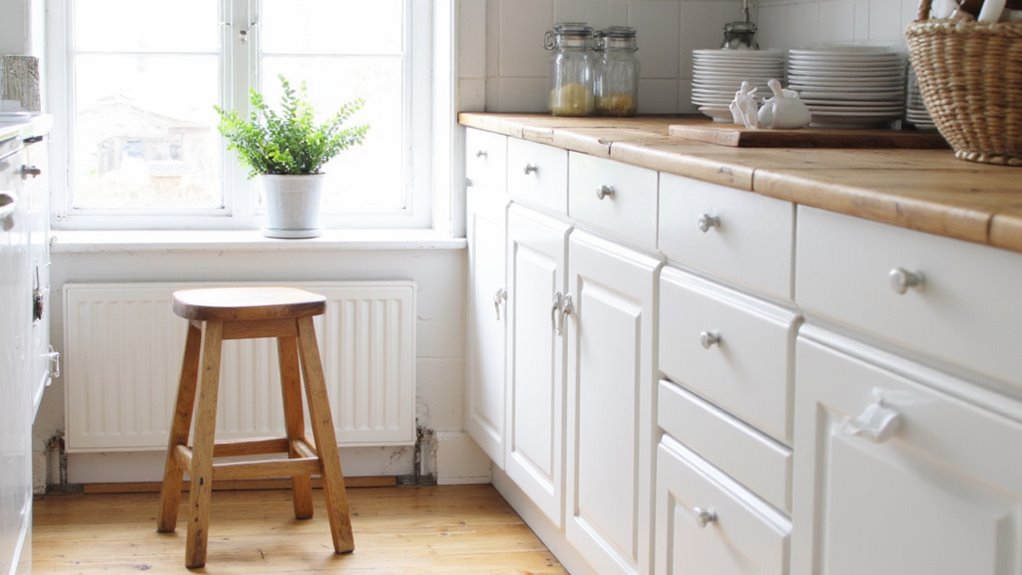 elegant bright white cabinets