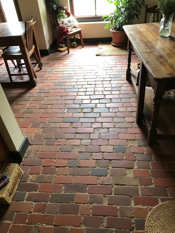 elegant patterned kitchen flooring