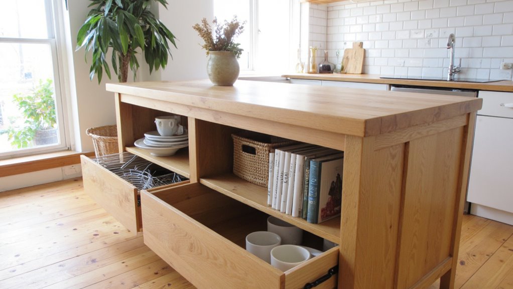 functional kitchen island storage