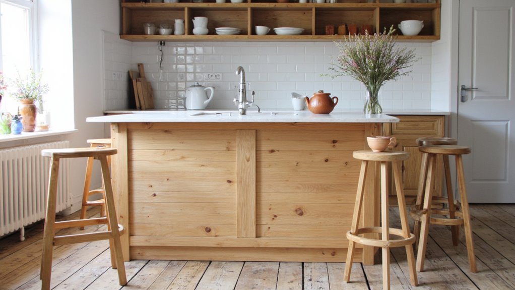functional wooden kitchen island