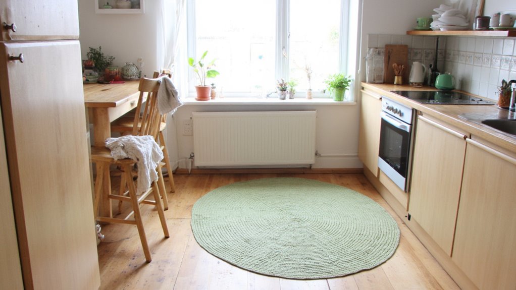 green rugs enhance comfort