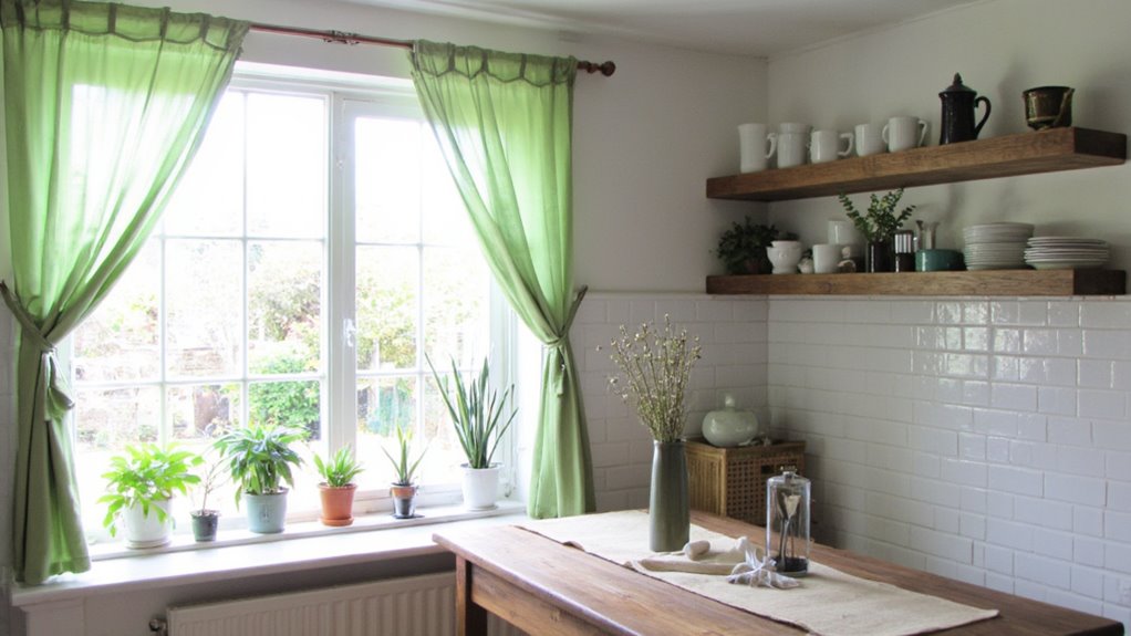 green window treatments enhance