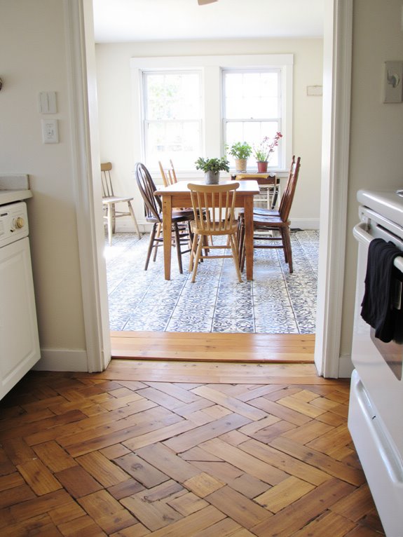 harmonizing kitchen floor designs