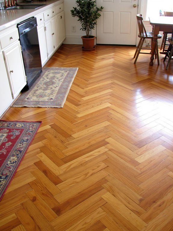 herringbone and chevron flooring