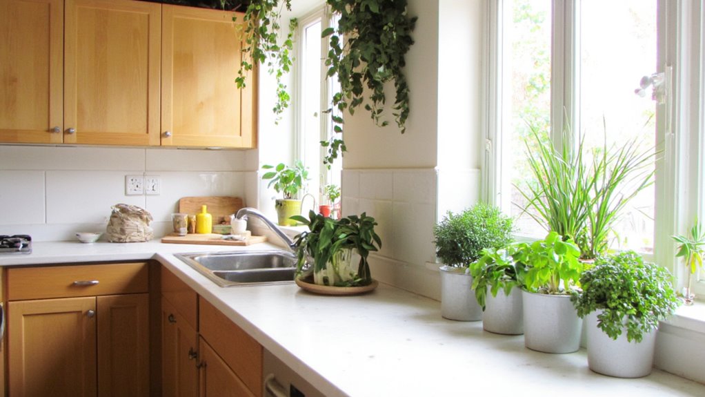indoor plants enhance kitchens