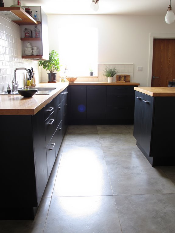 industrial chic polished concrete