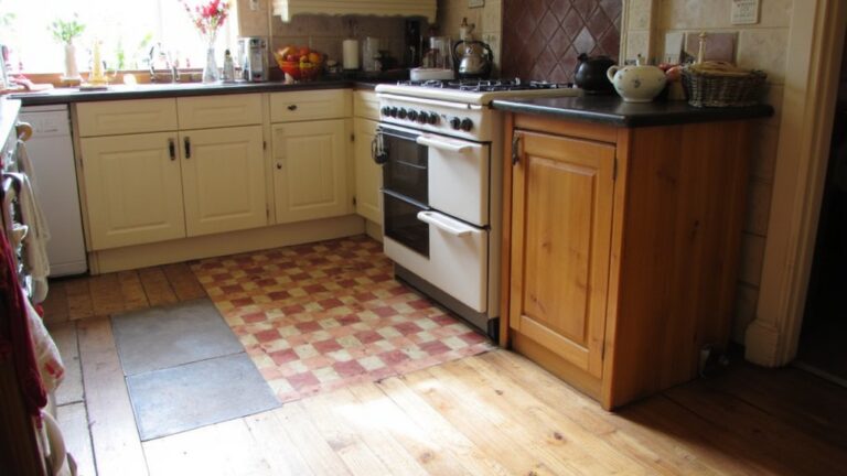 inviting country kitchen flooring