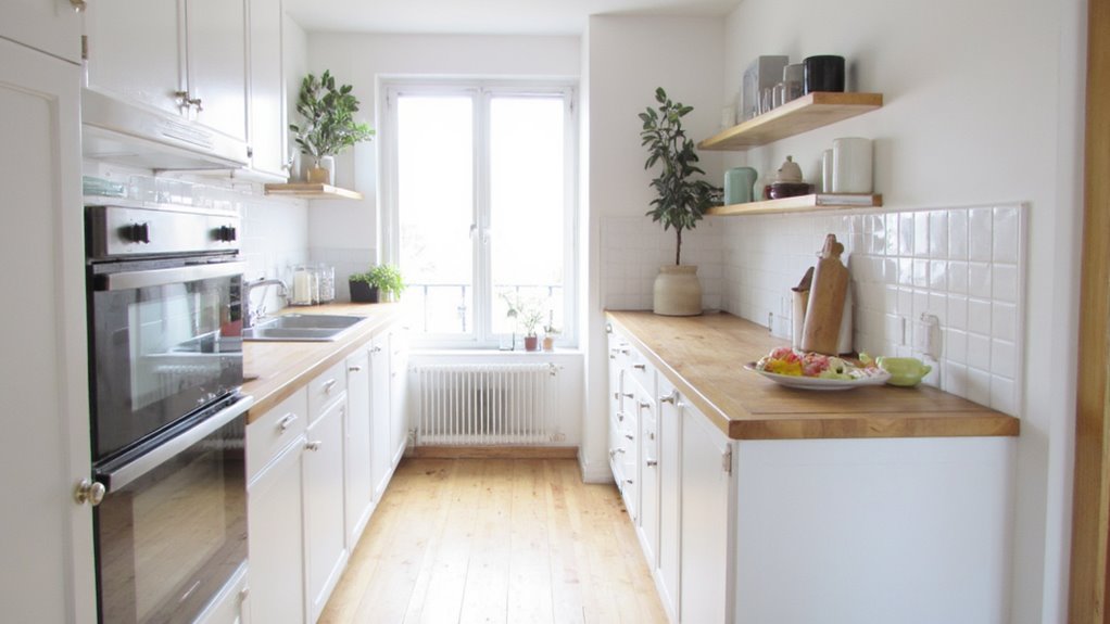 inviting spacious galley kitchen