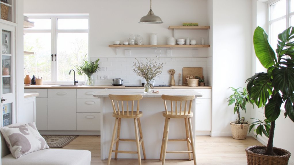 light airy serene kitchen