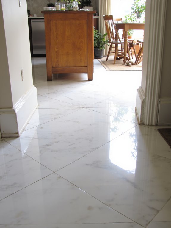 maintain marble shine regularly