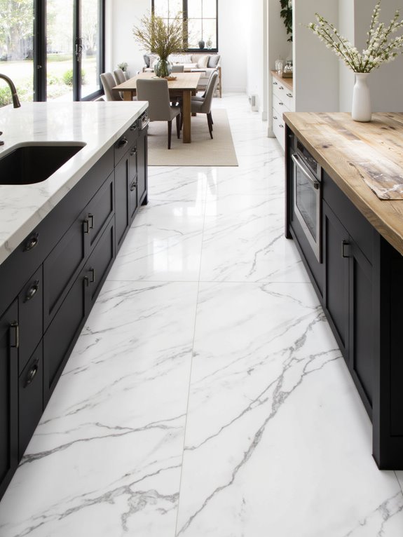 marble accents enhance kitchen elegance