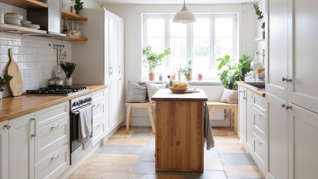 maximize scandinavian kitchen space