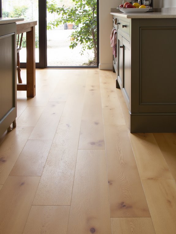 minimalist natural oak flooring