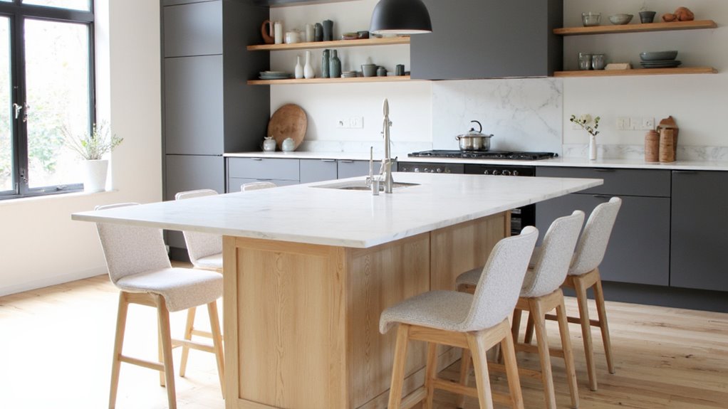 minimalist scandinavian kitchen focal point