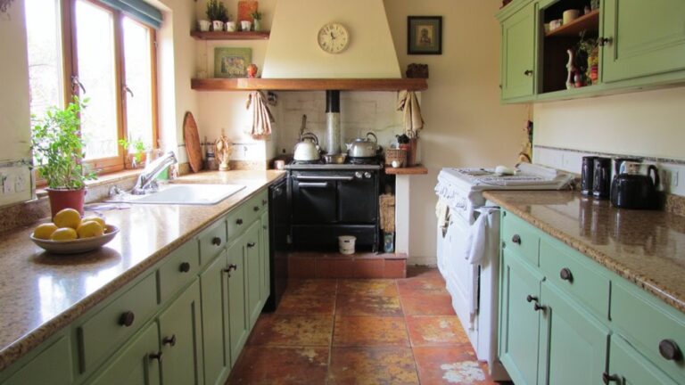 natural green cabinet flooring