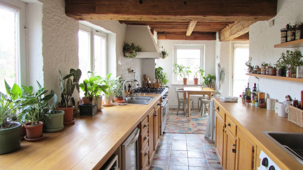 natural wood beams enhance