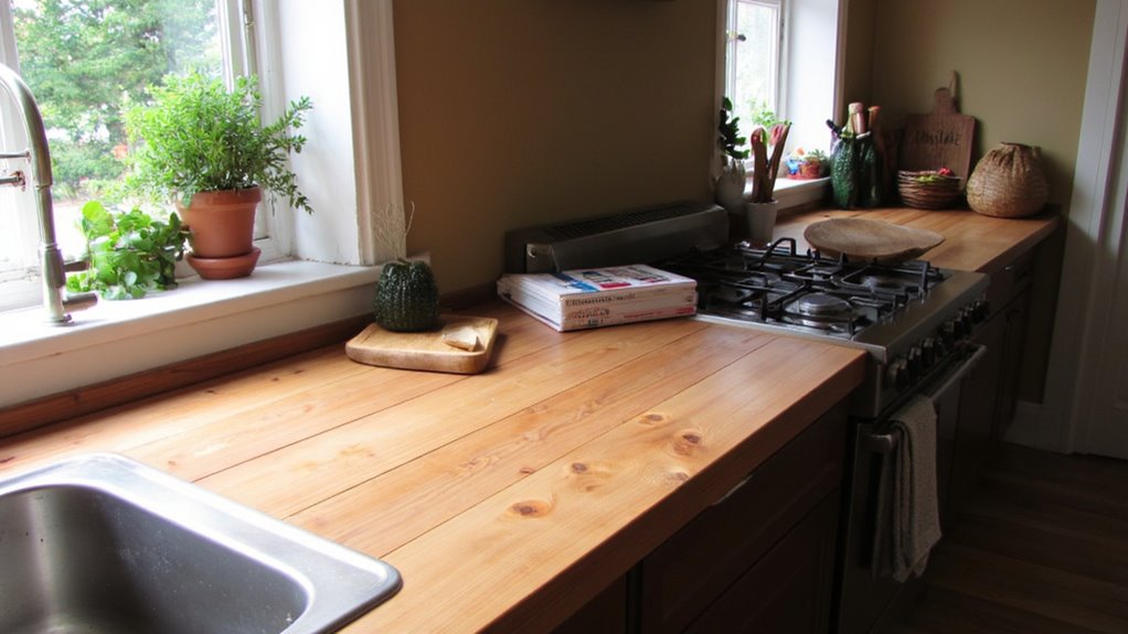 natural wood countertop elegance