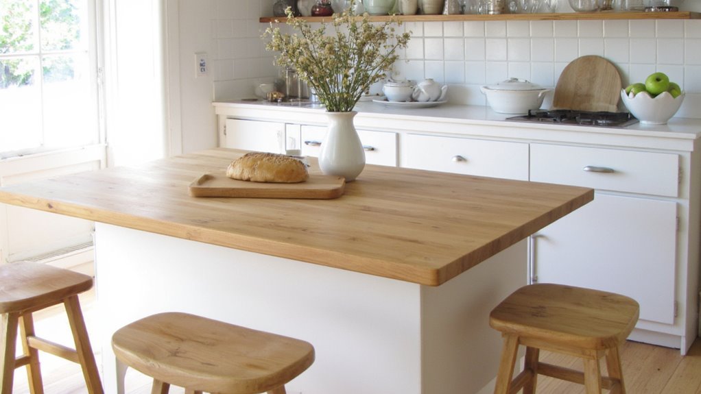 natural wood kitchen islands