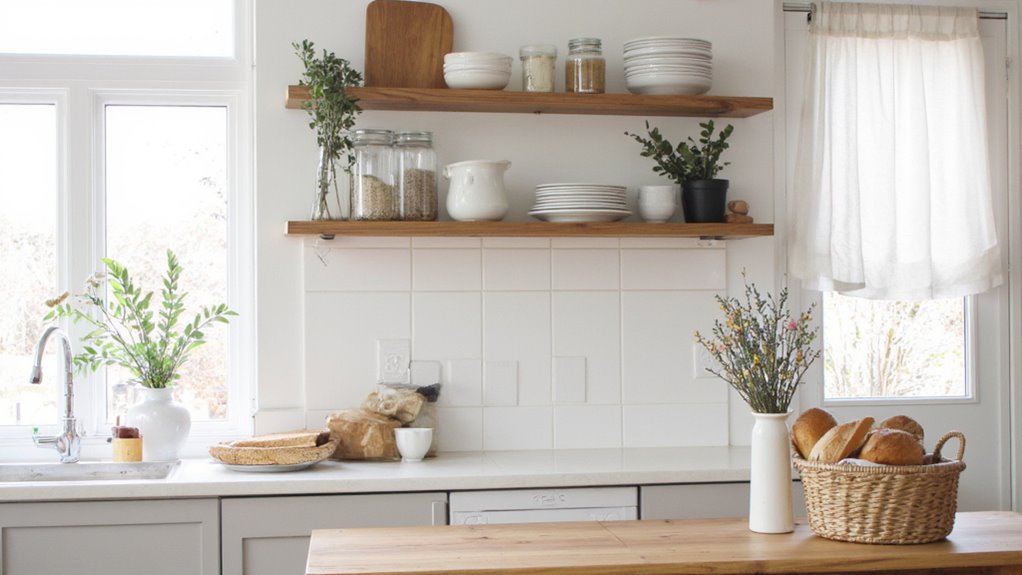 open shelving maximizes space