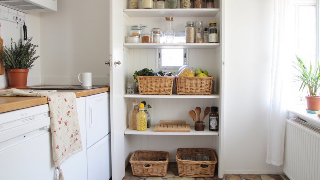 organized compact pantry essentials