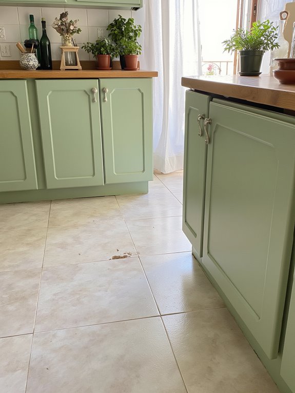 pale tiles enhance kitchen brightness