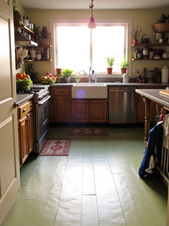 playful painted wood floors