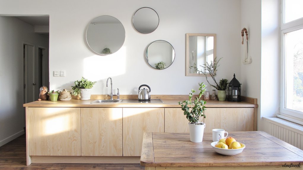 reflective mirrors enhance brightness