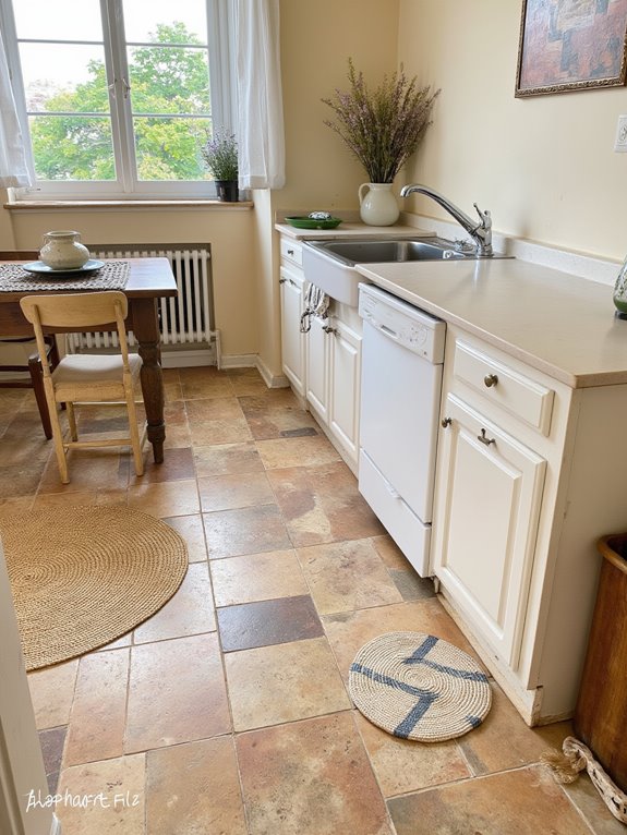 rugs enhance natural tile