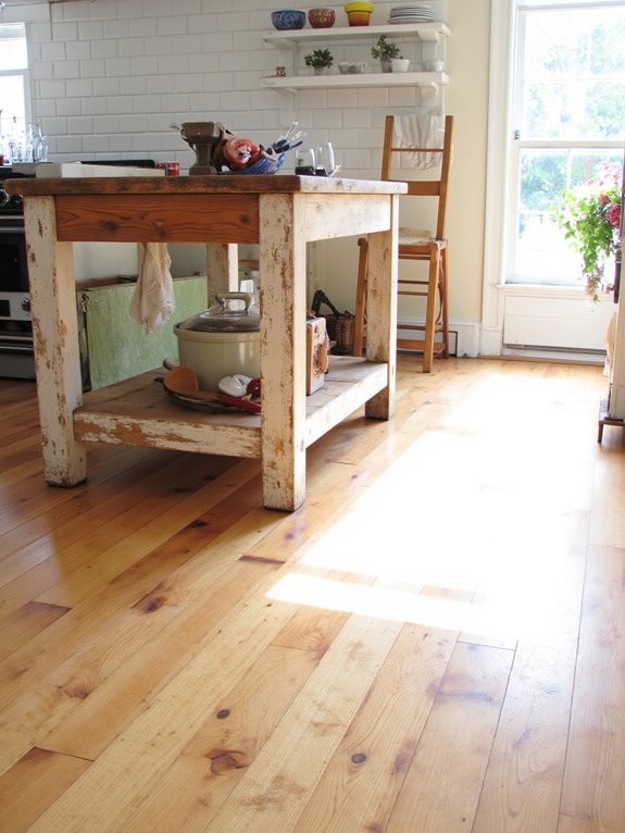 rustic modern wide planks