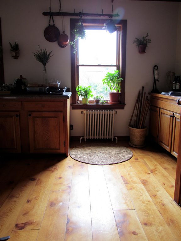 rustic pine flooring charm