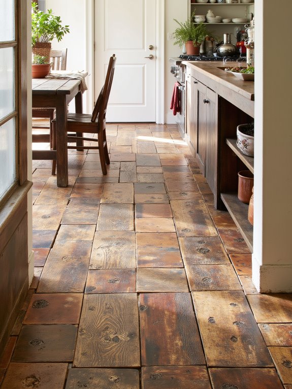 rustic reclaimed wood tiles