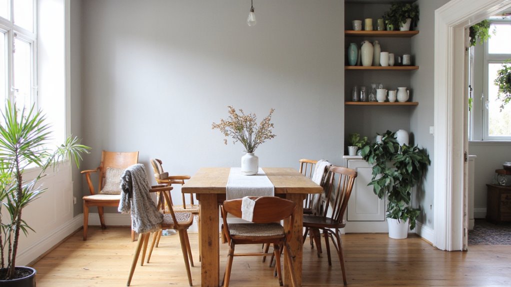 scandinavian minimalist dining area