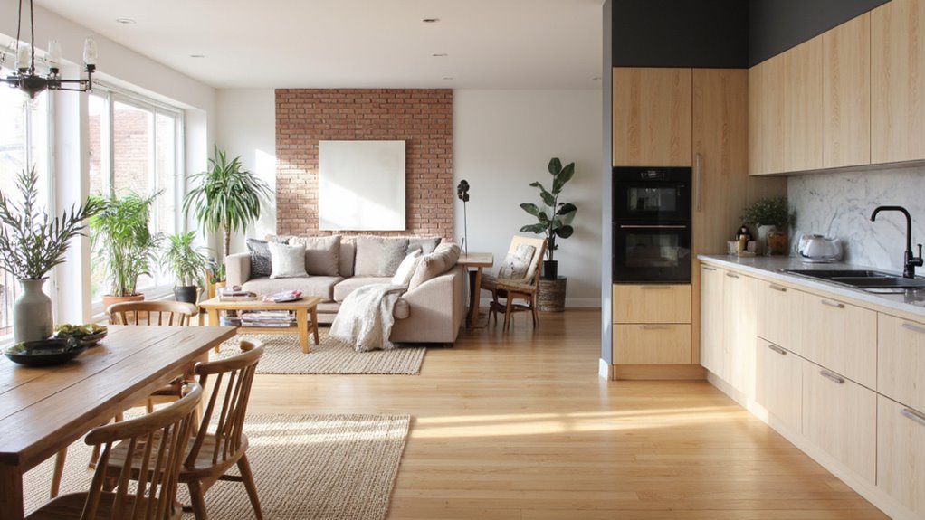 seamless kitchen living integration