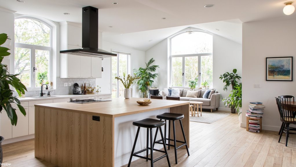 seamless open concept living