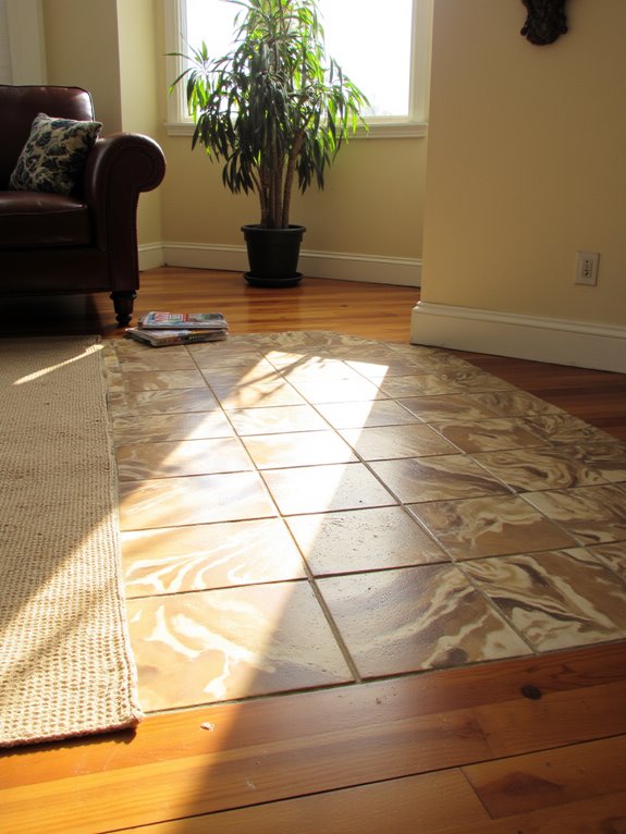 seamless wood tile transition