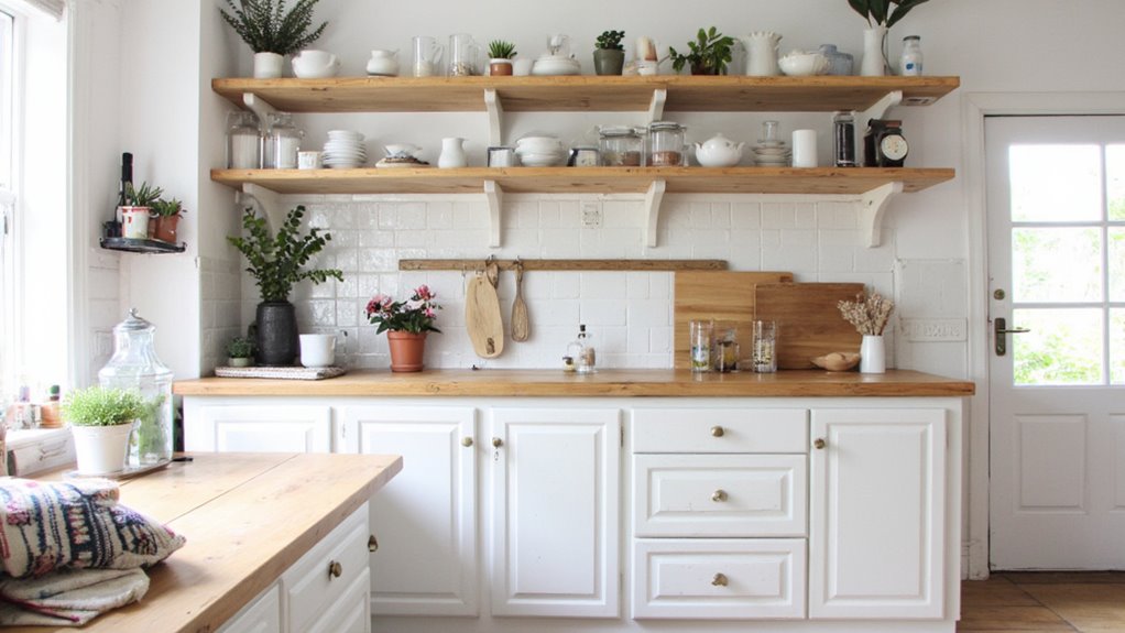 showcase style with shelving