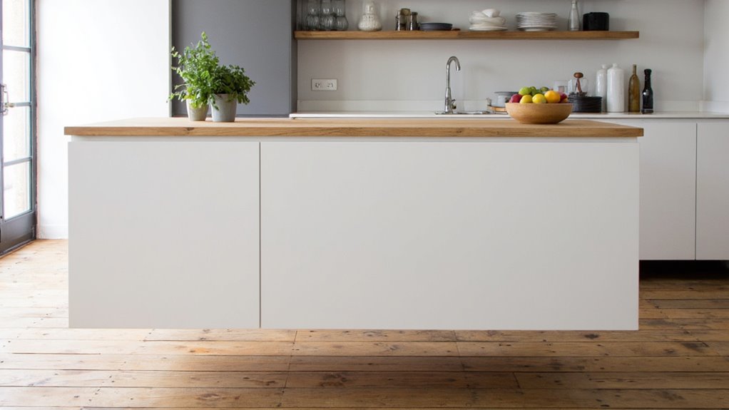 sleek minimalist floating islands