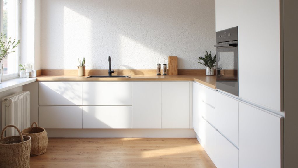 sleek minimalistic kitchen cabinets