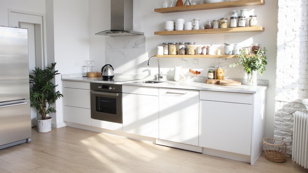 sleek stainless steel aesthetics