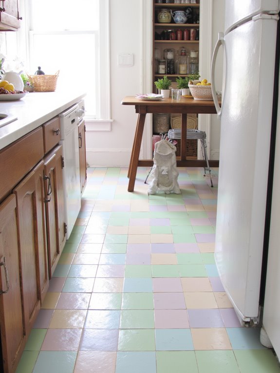 soft pastel kitchen tiles