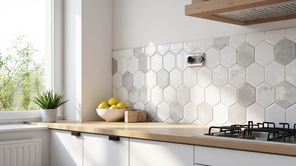 stylish large format neutral tiles