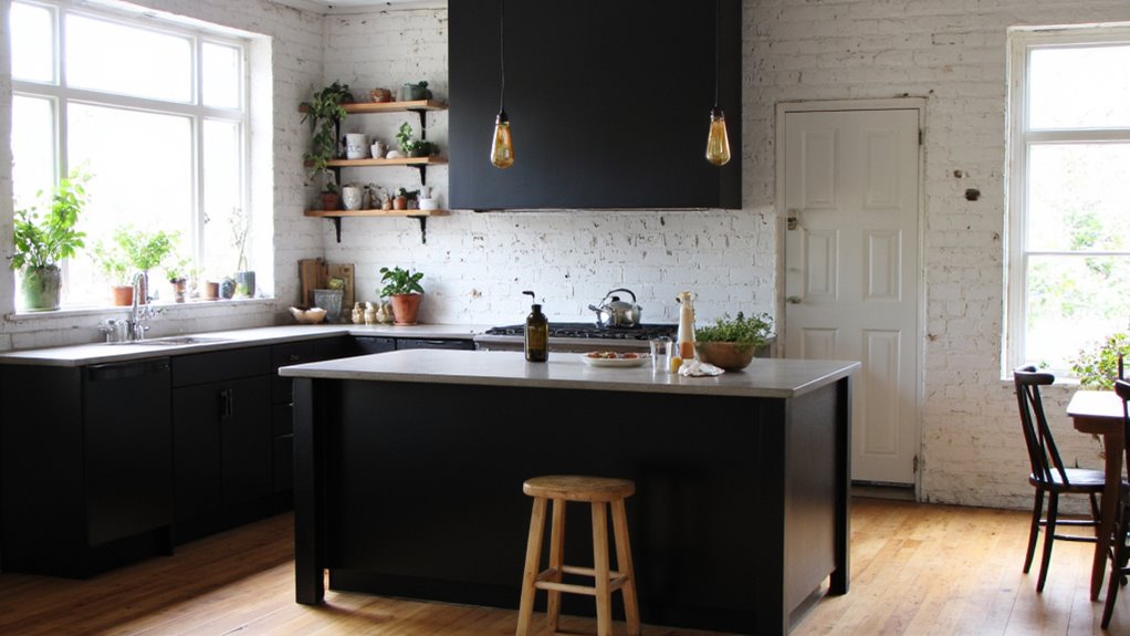 sustainable black kitchen design