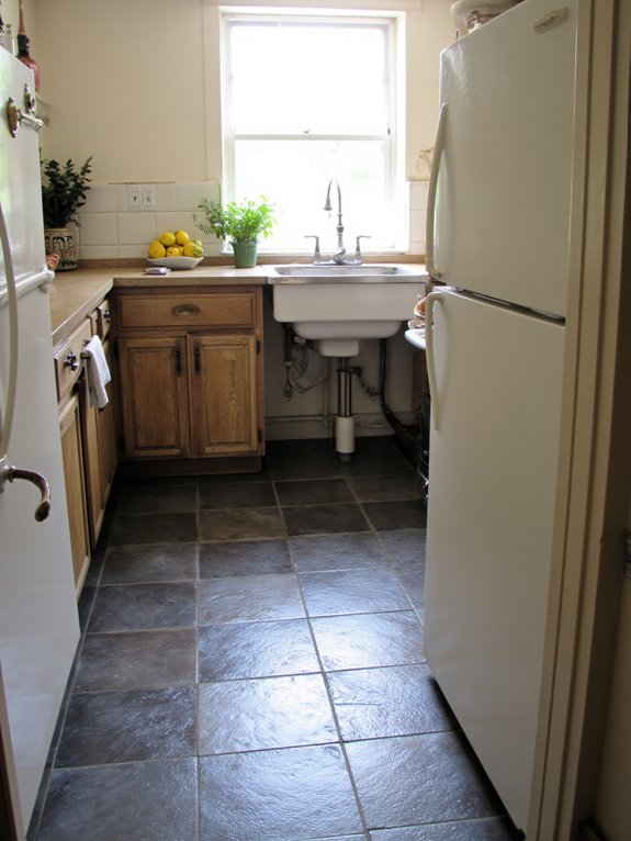 textured vinyl enhances kitchens