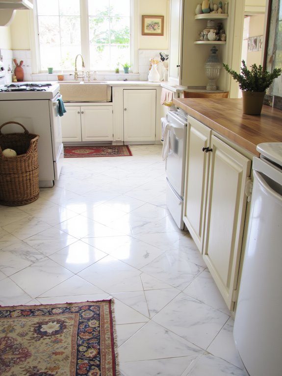 timeless luxury kitchen flooring