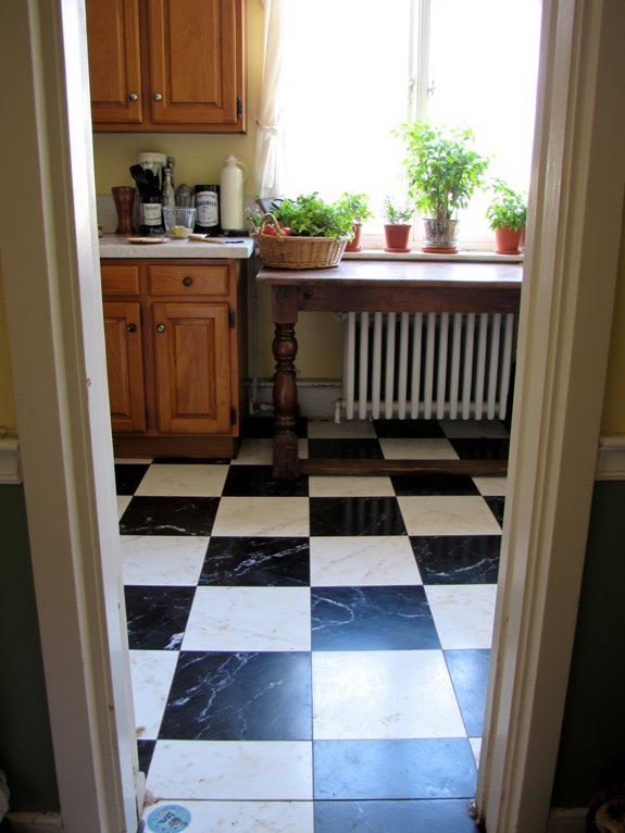 timeless marble checkerboard elegance