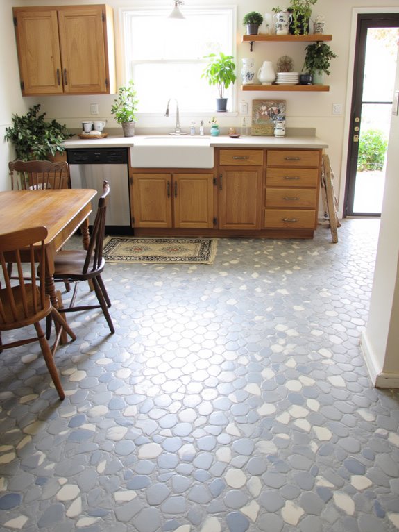 trendy geometric hexagon tiles