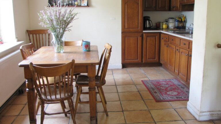 unified kitchen dining flooring