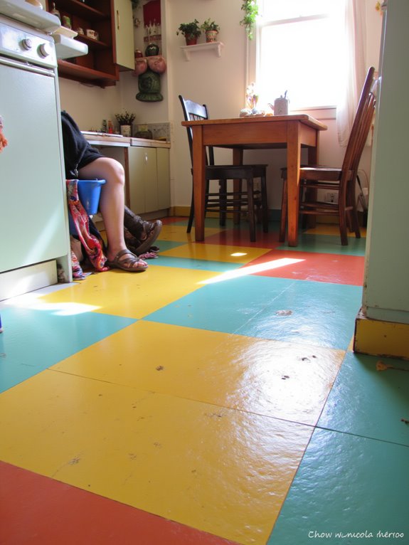 vibrant durable kitchen flooring