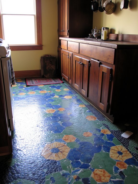 vibrant hexagonal tile design